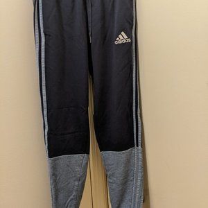 Adidas Men's blue track pants--men's small, excellent condition
